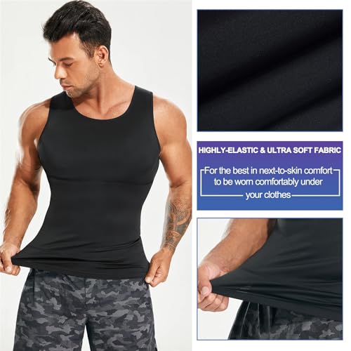 Men's Slimming Compression Workout Shirt - 2 Pack