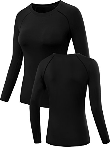 Neleus Women's 3 Pack Compression Workout Tops