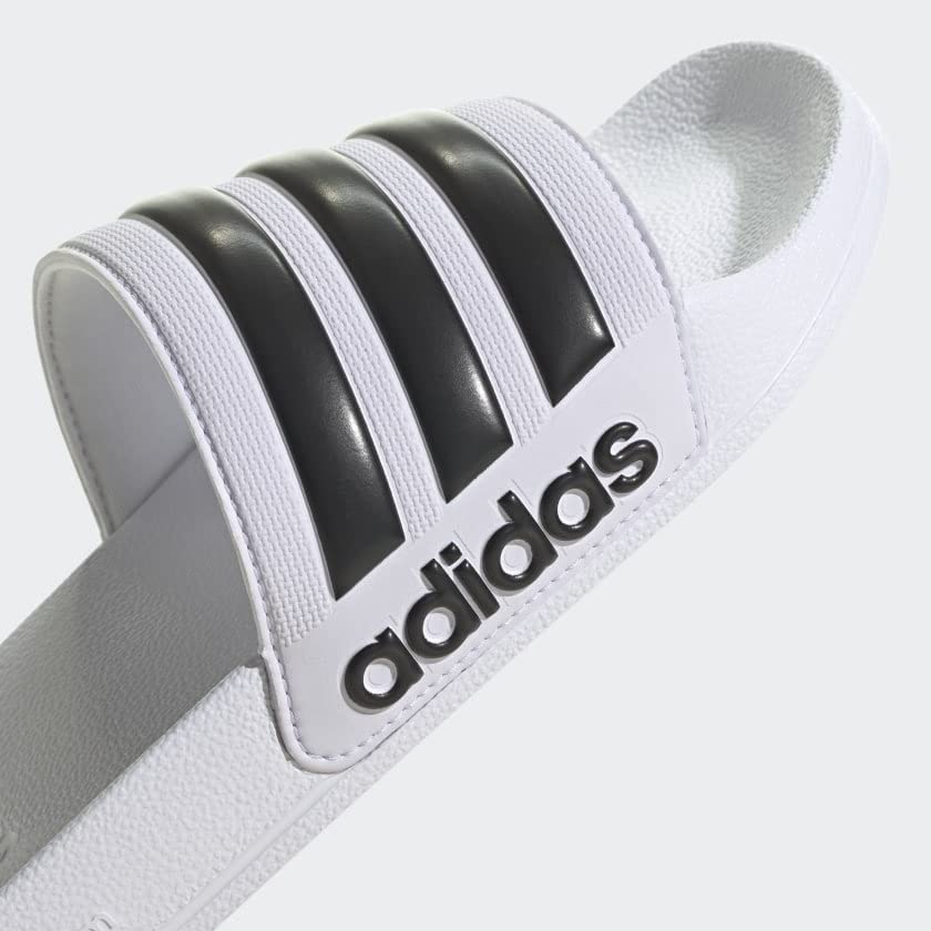 Adidas Unisex Slides - White & Black, Size 12