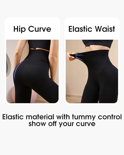 High-Waist Tummy Compression Yoga Leggings Black