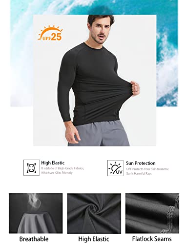 HOPLYNN 5-Pack Men's Compression Workout Shirts