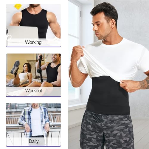 Men's Slimming Compression Workout Shirt - 2 Pack