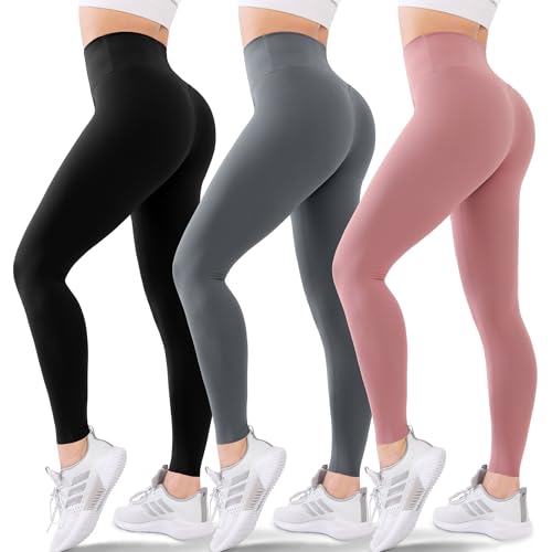 Blisset 3-Pack High Waisted Tummy Control Leggings