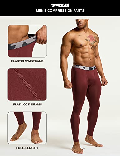 Men's Compression Workout Pants - 3 Pack Set