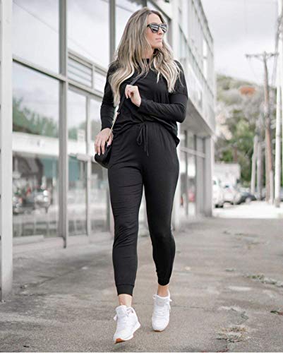 PRETTYGARDEN Women's Fall Tracksuit - Black Medium