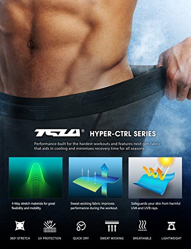 Men's Compression Workout Pants - 3 Pack Set
