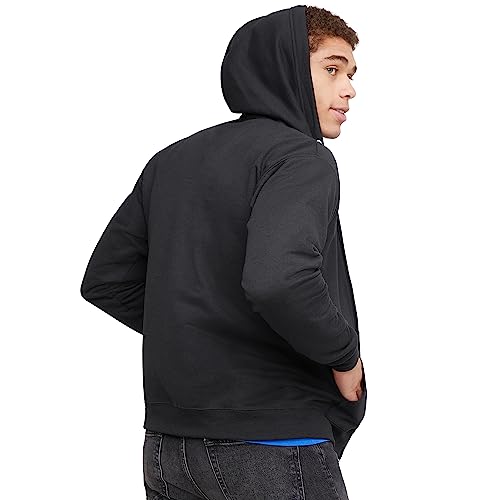 Eco-Friendly Men's Full-Zip Athletic Hoodie - Black