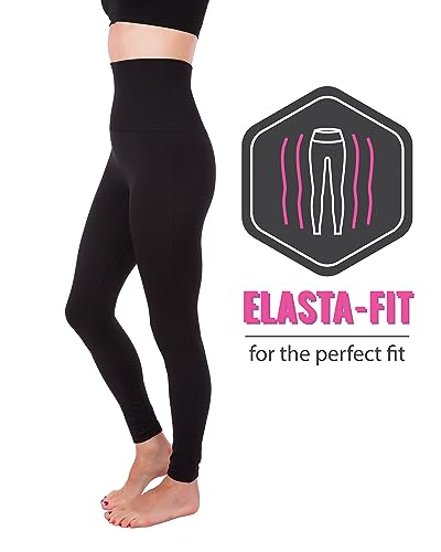 High-Waist Tummy Compression Yoga Leggings Black