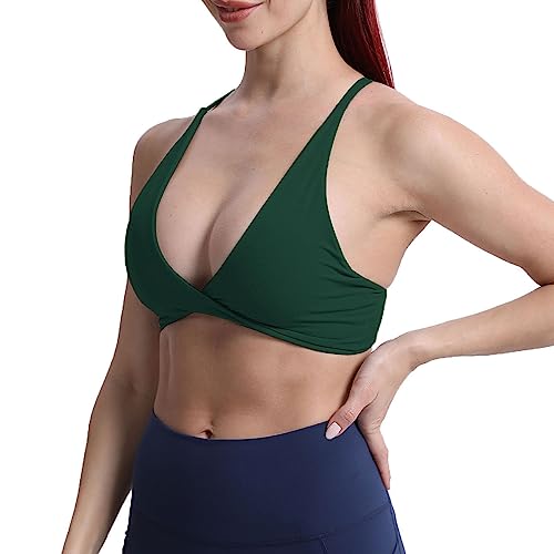 Aoxjox Women's Backless Padded Workout Bra