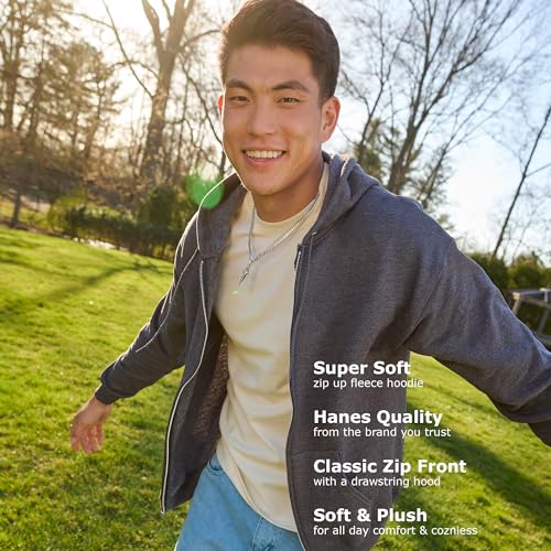Eco-Friendly Men's Full-Zip Athletic Hoodie - Black