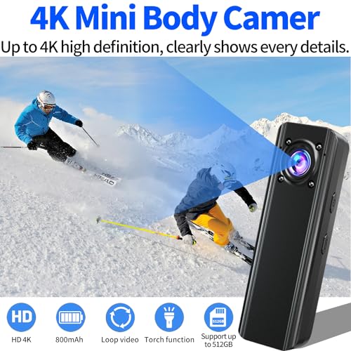 4K HD Mini Body Camera for Travel & Action