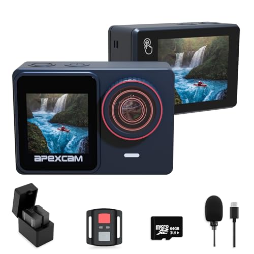 Apexcam 4K Action Camera with 64GB SD Card