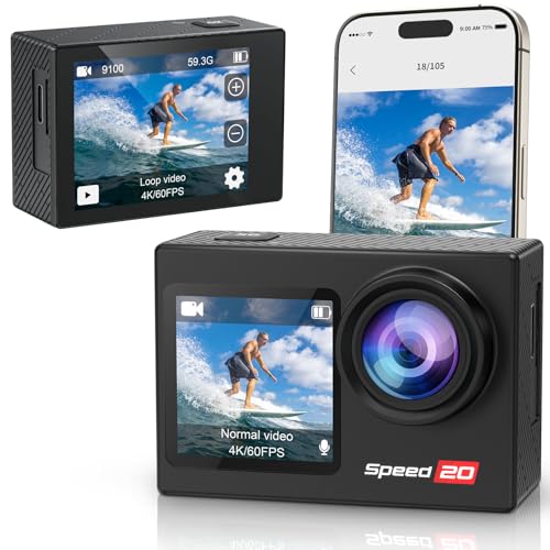 Hiicam Speed 20 4K Action Camera with Remote