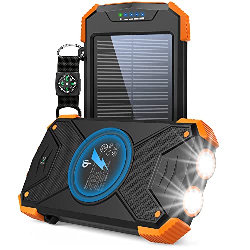 10,000mAh Solar Power Bank with Fast Charging