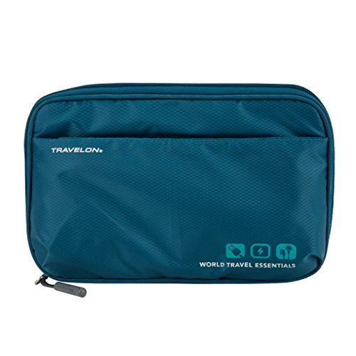 Travelon Tech Organizer for Global Adventures - Peacock Teal