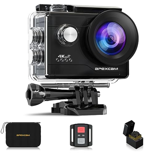 Apexcam 4K Waterproof Action Camera with Remote