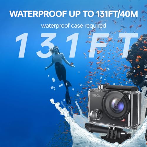 Hiicam Speed 10 5K Waterproof Action Camera 64GB