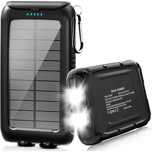 Solar Power Bank 49800mAh with LED Flashlight