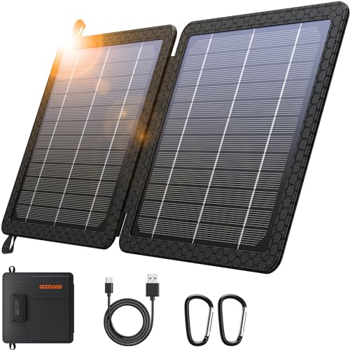 GOODaaa 10W Foldable Solar Charger with Dual USB Outputs