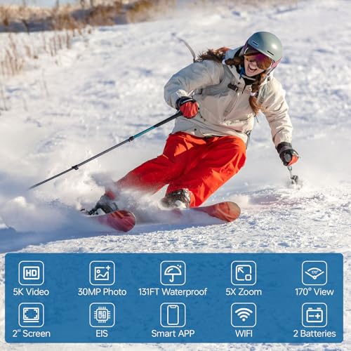 Hiicam Speed 10 5K Waterproof Action Camera 64GB