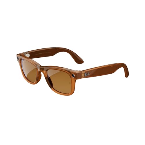 Meta Ray-Ban Wayfarer Smart Glasses - Shiny Caramel