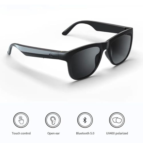 Bluetooth Audio Sunglasses with Touch Control - Black
