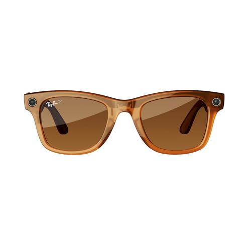 Meta Ray-Ban Wayfarer Smart Glasses - Shiny Caramel