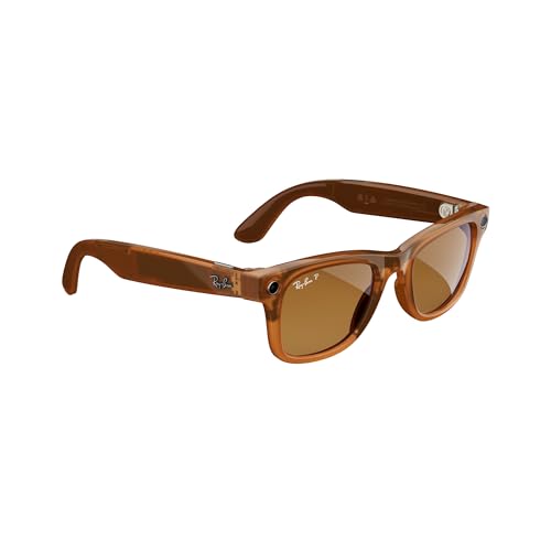 Meta Ray-Ban Wayfarer Smart Glasses - Shiny Caramel
