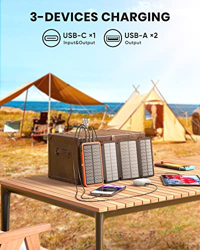 Hiluckey 27000mAh Solar Power Bank with Fast Charging