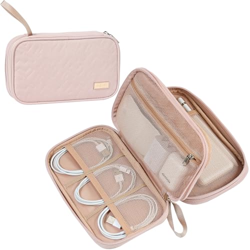 NISHEL Double Layer Travel Tech Organizer Case
