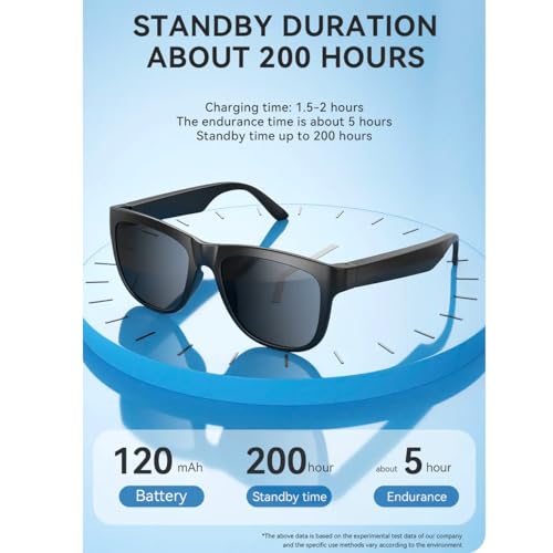 Bluetooth Audio Sunglasses with Touch Control - Black