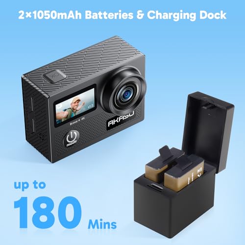 AKASO Brave 4 4K WiFi Action Camera Bundle