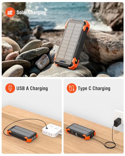 Sudrov 42800mAh Solar Power Bank with Fast Charging