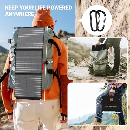 30W Portable Solar Charger for Camping & Travel