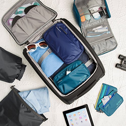 Travelon Tech Organizer for Global Adventures - Peacock Teal