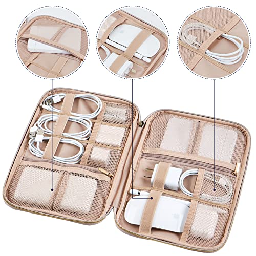 NISHEL Pink Travel Cord Organizer for Tech Essentials