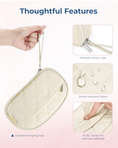 BAGSMART Double Layer Travel Cord Organizer - Beige