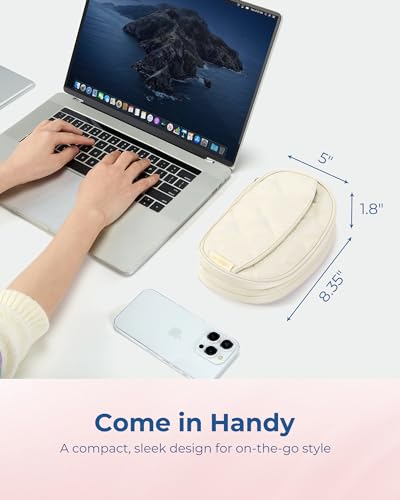 BAGSMART Double Layer Travel Cord Organizer - Beige