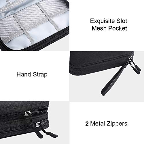 Compact Tech Organizer Pouch for Accessories - Black