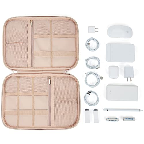 NISHEL Pink Travel Cord Organizer for Tech Essentials