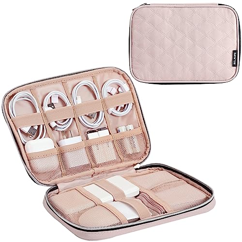BELALIFE Pink Portable Tech Cable Organizer Bag