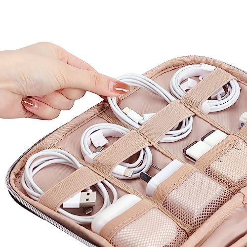 BELALIFE Pink Portable Tech Cable Organizer Bag