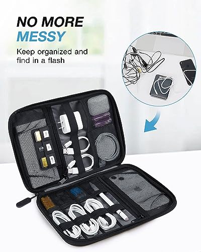 BAGSMART Compact Tech Organizer for Cables and Essentials