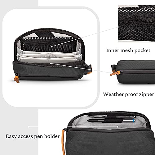 Compact Tech Organizer for Travel - Black