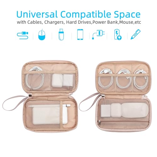 NISHEL Double Layer Travel Tech Organizer Case