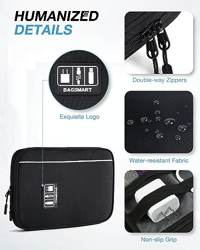 BAGSMART Compact Tech Organizer for Cables and Essentials