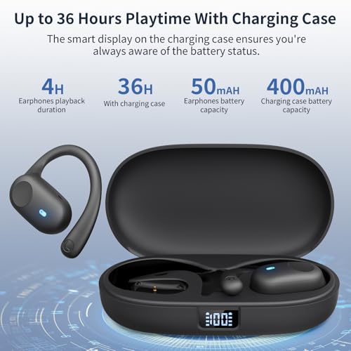 Eigsupia Open Ear Bluetooth Headphones with Display