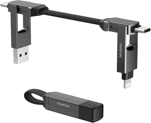 5-in-1 Portable Magnetic Keyring Charging Cable