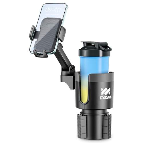 CYEVA 2-in-1 Cup Holder Phone Mount with Rotation