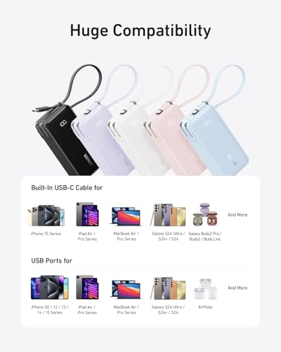 Anker 3-in-1 Portable Charger with USB-C Cable